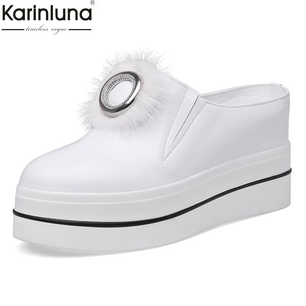 2019 brand comfortable metal fur mules slip on platform shoes genuine leather shoes woman casual wedges women, Black
2019 brand comfortable metal fur mules slip on platform shoes genuine leather shoes woman casual wedges women, Black