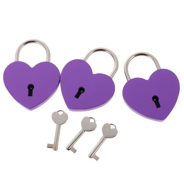 set of 3pcs vintage heart shape padlock with key backpack travel gym supplies travel accessory purple
set of 3pcs vintage heart shape padlock with key backpack travel gym supplies travel accessory purple