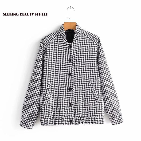 autumn and winter new jacket for female thousand birds 2019 cropped jacket women coats and jackets, Black;brown
autumn and winter new jacket for female thousand birds 2019 cropped jacket women coats and jackets, Black;brown