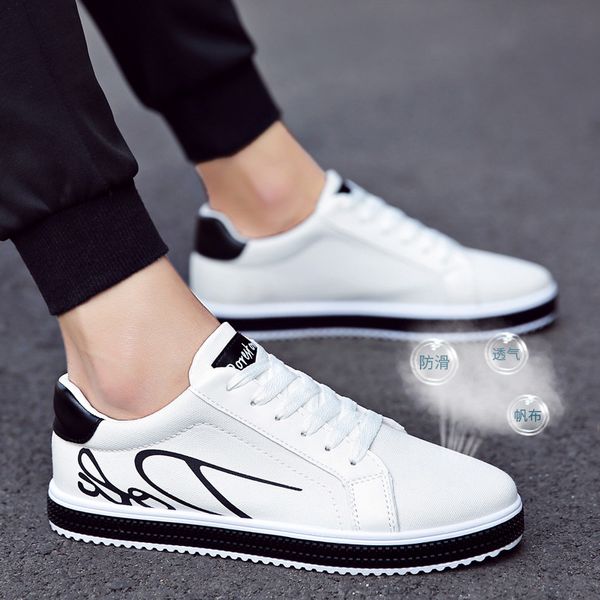 summer 2019 men's casual shoes korean version of tide shoes breathable canvas men's white walking, Black
summer 2019 men's casual shoes korean version of tide shoes breathable canvas men's white walking, Black