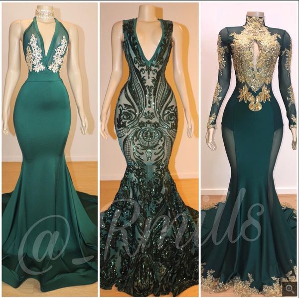 2020 turquoise sequin mermaid prom dresses deep v neck sleeveless evening gowns plus size african reflective dress, Black
2020 turquoise sequin mermaid prom dresses deep v neck sleeveless evening gowns plus size african reflective dress, Black