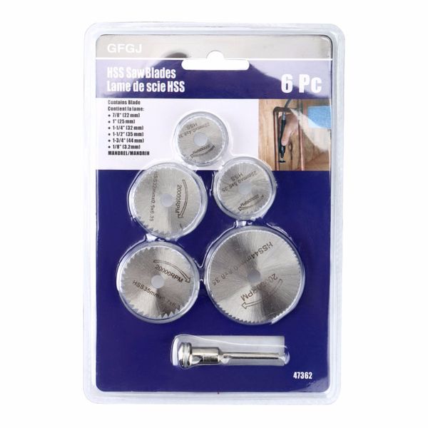 6pcs mini circular saw blade set hss cutting disc rotary tool accessories compatialble for dremel wood plastic aluminum
6pcs mini circular saw blade set hss cutting disc rotary tool accessories compatialble for dremel wood plastic aluminum