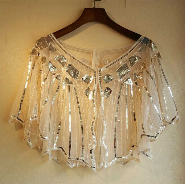 2019 europe and america lady sequins wrap bolero accessories coat elegant women hollow out shawl capes princess outwear 691, Black;brown
2019 europe and america lady sequins wrap bolero accessories coat elegant women hollow out shawl capes princess outwear 691, Black;brown