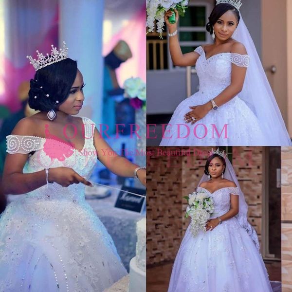2020 luxury beaded wedding dresses lace 3d flower aso ebi bridal dresses plus size african wedding gowns robe de mariee, White
2020 luxury beaded wedding dresses lace 3d flower aso ebi bridal dresses plus size african wedding gowns robe de mariee, White