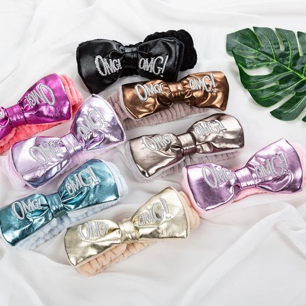 new letter "omg" leather soft bows coral fleece headband wash face headband women girls holder turban hairbands hair accessories
new letter "omg" leather soft bows coral fleece headband wash face headband women girls holder turban hairbands hair accessories