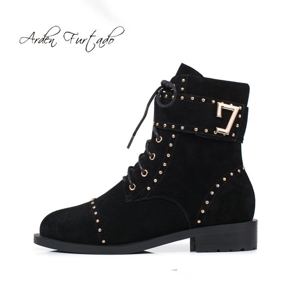 arden furtado 2018 spring autumn flat round toe fashion lace up matin boots rivets genuine leather black suede women's shoes new
arden furtado 2018 spring autumn flat round toe fashion lace up matin boots rivets genuine leather black suede women's shoes new