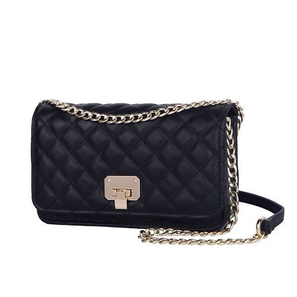 2020 new chain shoulder bag female messenger bag leather diamond small sachet