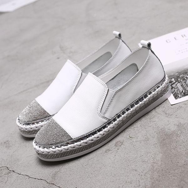 yu kube genuine leather loafers shoes 2019 casual crystal rhinestone woman flats sneakers ladies driving shoes zapatos de mujer, Black
yu kube genuine leather loafers shoes 2019 casual crystal rhinestone woman flats sneakers ladies driving shoes zapatos de mujer, Black