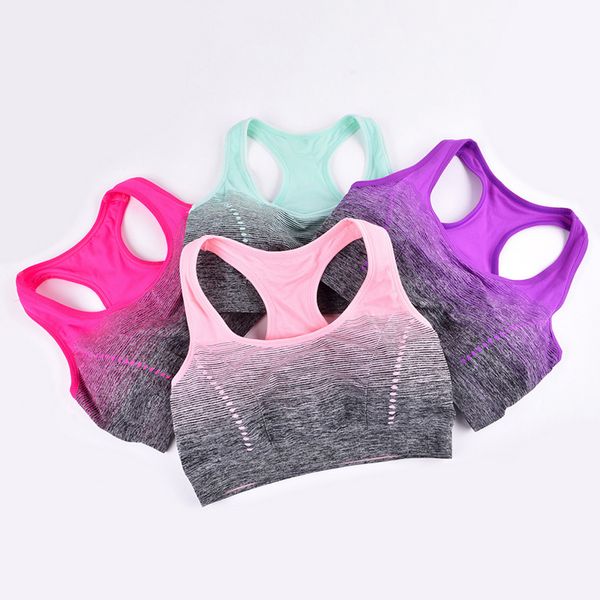 gym clothing sports bra high stretch breathable fitness women padded for running yoga seamless gradient girls exercise sport, White;black
gym clothing sports bra high stretch breathable fitness women padded for running yoga seamless gradient girls exercise sport, White;black