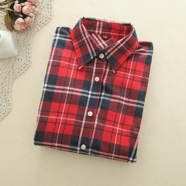 2020 fashion plaid shirt female college style women's blouses long sleeve flannel shirt plus size cotton blusas office, White
2020 fashion plaid shirt female college style women's blouses long sleeve flannel shirt plus size cotton blusas office, White