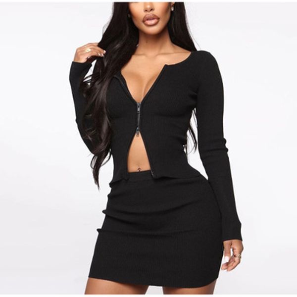 ladys fashion suits womens two-piece long-sleeved shirt + skirt womens solid color double zipper sets 2020 new trend casual skirts, White
ladys fashion suits womens two-piece long-sleeved shirt + skirt womens solid color double zipper sets 2020 new trend casual skirts, White
