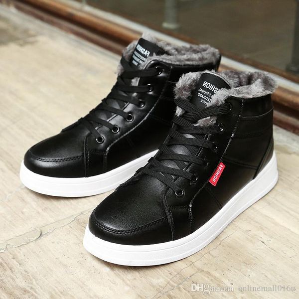 men shoes fashion warm fur winter men leather boots waterproof snow boots footwear high canvas casual shoes men, Black
men shoes fashion warm fur winter men leather boots waterproof snow boots footwear high canvas casual shoes men, Black
