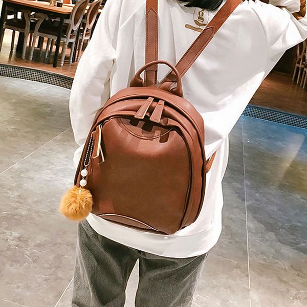 fashion women soft pu solid zippers backpacks ladies hairball beading travelling bags teenagers girls casual school bags
fashion women soft pu solid zippers backpacks ladies hairball beading travelling bags teenagers girls casual school bags