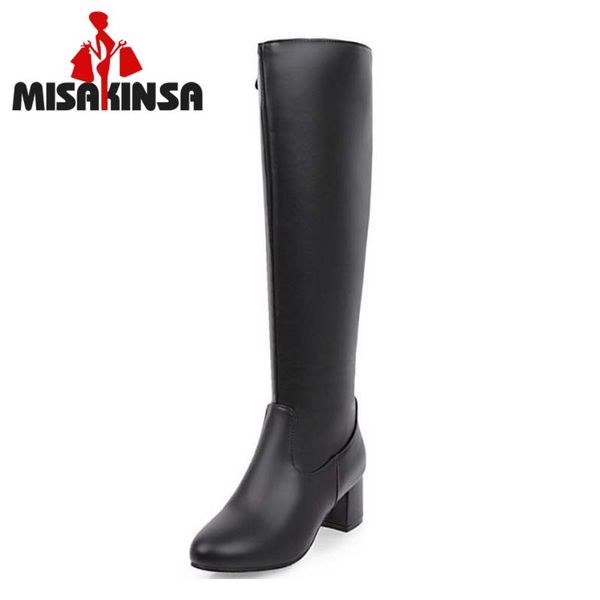 misakinsa women size 31-45 warm knee-high boots round toe zipper square heel concise office work daily female shoes footwear, Black
misakinsa women size 31-45 warm knee-high boots round toe zipper square heel concise office work daily female shoes footwear, Black