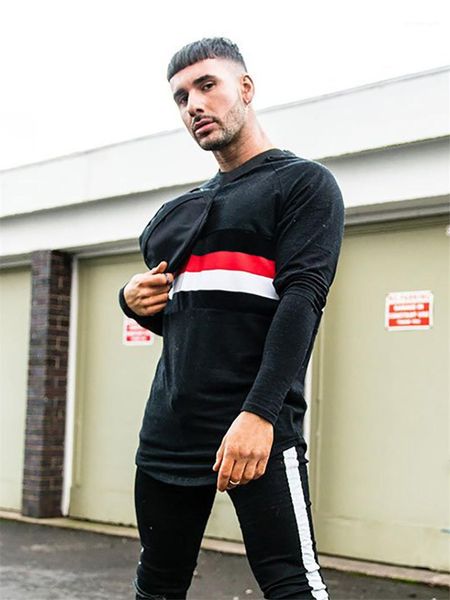 striped printed tshirts long sleeve street hiphop mens causal mens designer tshirts irregular hem fashion, White;black
striped printed tshirts long sleeve street hiphop mens causal mens designer tshirts irregular hem fashion, White;black