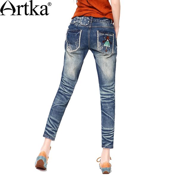 artka women's dream sweet all-match embroidery slim fit straight capris jeans kn14533x, Blue
artka women's dream sweet all-match embroidery slim fit straight capris jeans kn14533x, Blue