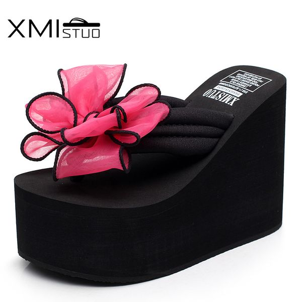 xmistuo increased 12cm slope with thick crust flower waterproof sandals and slipper slip female high with the simple flip-flop, Black
xmistuo increased 12cm slope with thick crust flower waterproof sandals and slipper slip female high with the simple flip-flop, Black