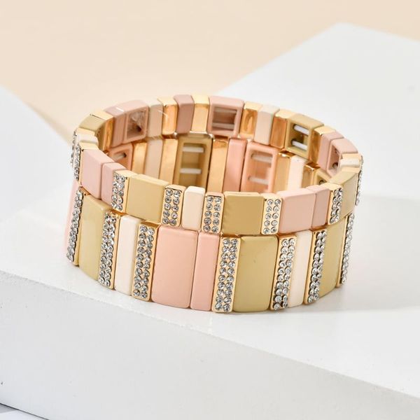 charm bracelets bohemian friendship bracelet handmade stackable enamel beads crystal rhinestone bangles for women girl gifts, Golden;silver
charm bracelets bohemian friendship bracelet handmade stackable enamel beads crystal rhinestone bangles for women girl gifts, Golden;silver