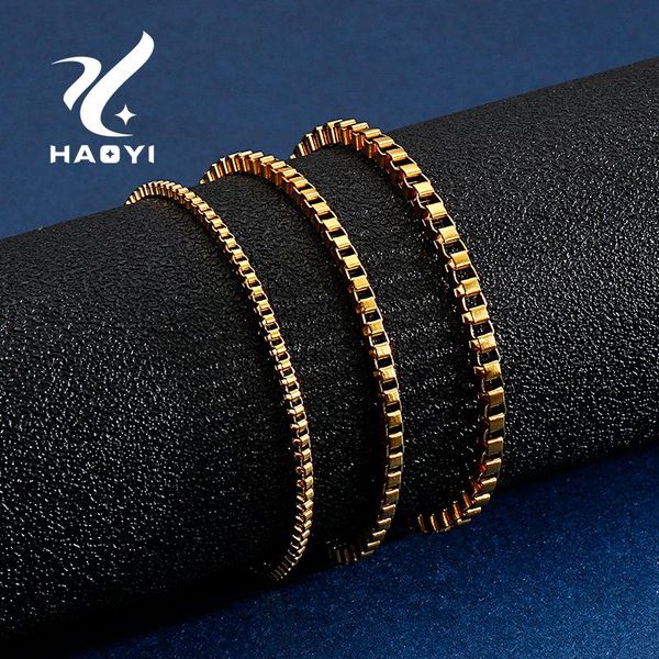 haoyi charm friendship male bracelet for couple gold men accessories chain custom stainless steel men bracelet, Black
haoyi charm friendship male bracelet for couple gold men accessories chain custom stainless steel men bracelet, Black