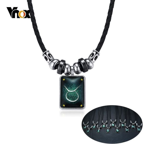 vnox lucky 12 constellation necklaces for women men energy hematite beads leather adjustable chain retro horoscope charm pendant, Silver
vnox lucky 12 constellation necklaces for women men energy hematite beads leather adjustable chain retro horoscope charm pendant, Silver