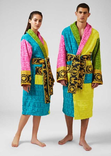 

Роскошный классический хлопок халат мужчины и женщины бренд пижамы кимоно теплый банный халат домашняя одежда унисекс халаты klw1739