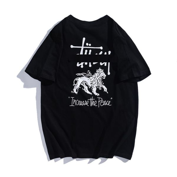 stusssy men's 20ss luxury designer tshirts high-quality street hip-hop t-shirts summer embroidery/printing leisure tide brand tee, White;black