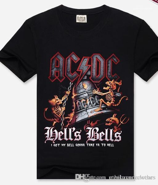 short sleeved cotton acdc mens 3d dells bells print tshirt black summer, White;black
short sleeved cotton acdc mens 3d dells bells print tshirt black summer, White;black