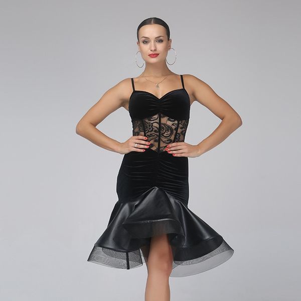 black velvet latin dance dress fringe women latin dress dancing clothes dancewear salsa dance costumes, Black;red
black velvet latin dance dress fringe women latin dress dancing clothes dancewear salsa dance costumes, Black;red