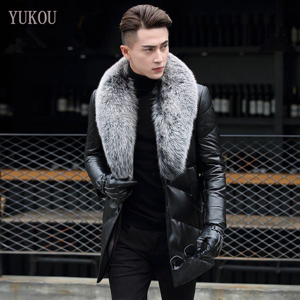 mens coats long natural 100% sheepskin genuine leather fur collar business mens realsheepskin high-quality down jacket, Black
mens coats long natural 100% sheepskin genuine leather fur collar business mens realsheepskin high-quality down jacket, Black