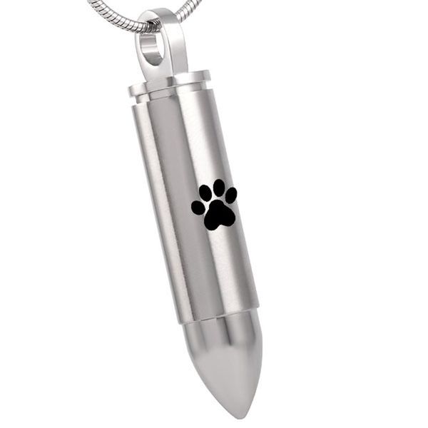 ijd8378 stainless steel cremation paw print within bullet pet cremation urn necklace keeps your loved ones for ashes jewelry, Silver
ijd8378 stainless steel cremation paw print within bullet pet cremation urn necklace keeps your loved ones for ashes jewelry, Silver