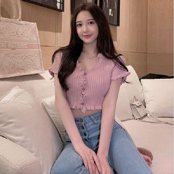 sweet and sweet pink knitted cardigan women's short coat summer 2020 v-neck short coat, White
sweet and sweet pink knitted cardigan women's short coat summer 2020 v-neck short coat, White