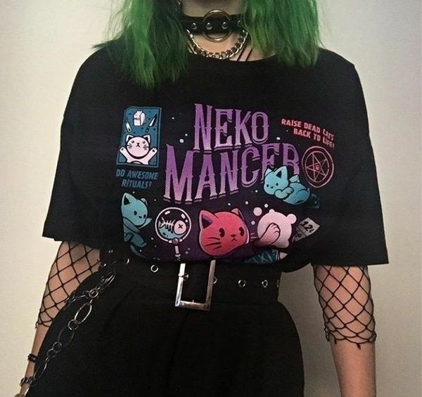 женская дизайнерская одежда tee shirt femme yf неко mancer тенниска мужской эстетическая grunge черный готический одежда witch shirt drop до, White
женская дизайнерская одежда tee shirt femme yf неко mancer тенниска мужской эстетическая grunge черный готический одежда witch shirt drop до, White