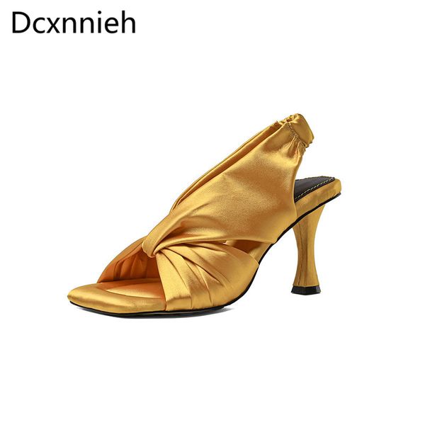 yellow wrapped satin sandals vintage square open toe dress shoes women's high heel shoes summer sandals formal occasion, Black
yellow wrapped satin sandals vintage square open toe dress shoes women's high heel shoes summer sandals formal occasion, Black