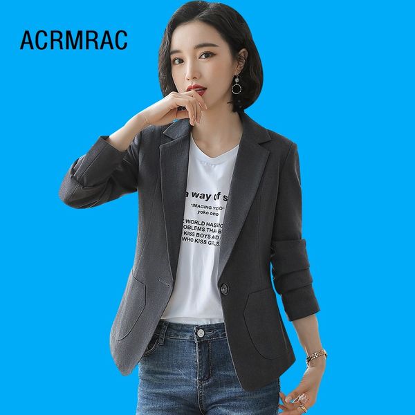women jacket slim autumn plaid long sleeve blazers woman 733, White;black