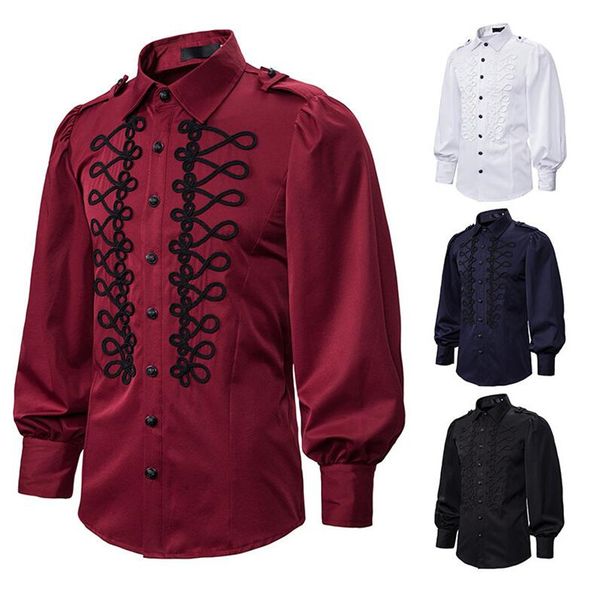 2020 men's vintage retro gothic shirts victorian renaissance blouse club party evening prom steampunk clothes, White;black
2020 men's vintage retro gothic shirts victorian renaissance blouse club party evening prom steampunk clothes, White;black