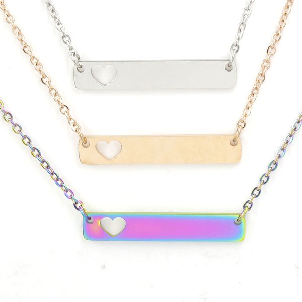 love heart bar necklace fashion gold solid blank bar pendant necklace stainless steel necklaces for buyer own engraving jewelry diy, Silver
love heart bar necklace fashion gold solid blank bar pendant necklace stainless steel necklaces for buyer own engraving jewelry diy, Silver