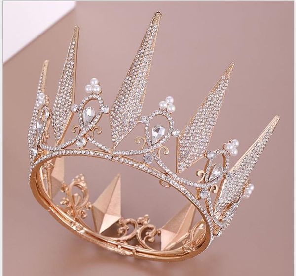 europe and the united states full circle crystal crown wedding headdress crown, Silver
europe and the united states full circle crystal crown wedding headdress crown, Silver