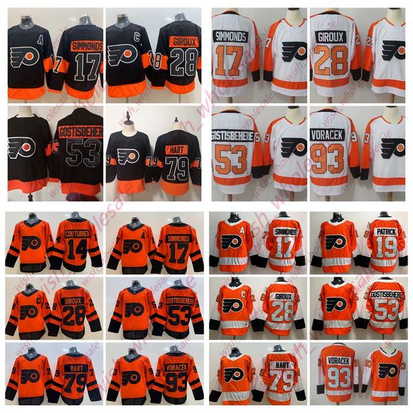 2019 man's philadelphia flyers jerseys voracek hockey shayne gostisbehere claude giroux sean couturier carter hart hockey jersey, Black;red
2019 man's philadelphia flyers jerseys voracek hockey shayne gostisbehere claude giroux sean couturier carter hart hockey jersey, Black;red