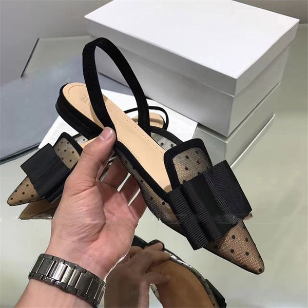ballet woman shoes low heels slingback sandals 2018 dot mesh women shoes big bow pointy toe summer chaussures femme t200605, Black
ballet woman shoes low heels slingback sandals 2018 dot mesh women shoes big bow pointy toe summer chaussures femme t200605, Black