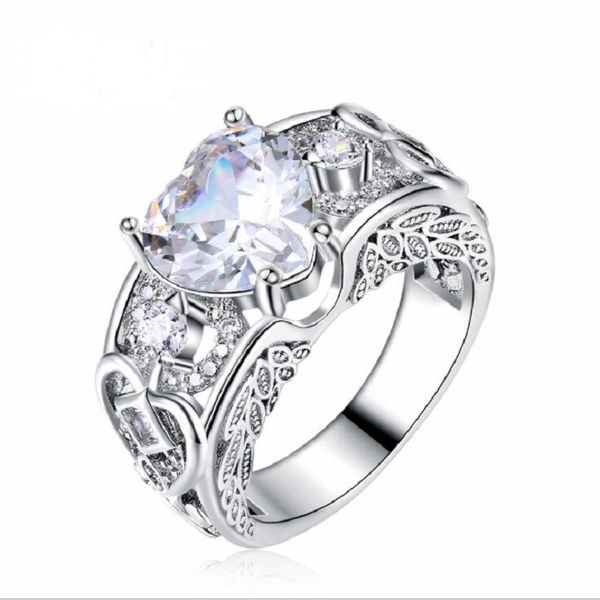 2019 silver natural birthstone bride wedding engagement heart ring man or woman gift engagement ring, Slivery;golden
2019 silver natural birthstone bride wedding engagement heart ring man or woman gift engagement ring, Slivery;golden