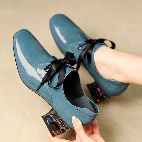 genuine leather vintage square toe lace up diamond high heel office lady party Shoes lovely plus size pumps, Black
genuine leather vintage square toe lace up diamond high heel office lady party Shoes lovely plus size pumps, Black
