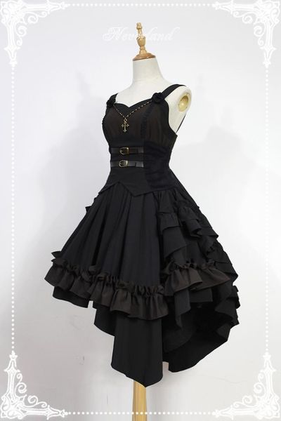 gothic lolita dress dark angel series high low lolita jsk dress by soufflesong, Black;red
gothic lolita dress dark angel series high low lolita jsk dress by soufflesong, Black;red