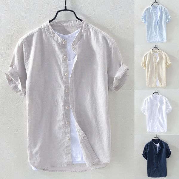 men's short sleeve blouse new cotton linen solid color loose button retro tee shirt fashion casual breathable comfy #y, White;black
men's short sleeve blouse new cotton linen solid color loose button retro tee shirt fashion casual breathable comfy #y, White;black