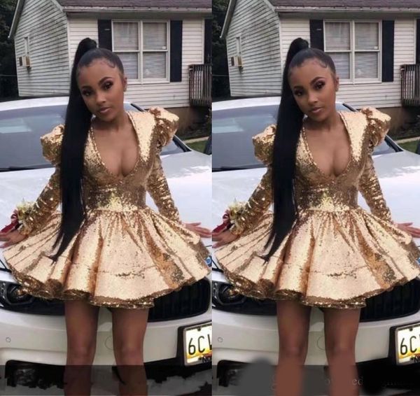 sparkling gold sequin short homecoming dresses with long sleeves ruffle mini skirt cocktail graduation dreses 2020, Blue;pink
sparkling gold sequin short homecoming dresses with long sleeves ruffle mini skirt cocktail graduation dreses 2020, Blue;pink