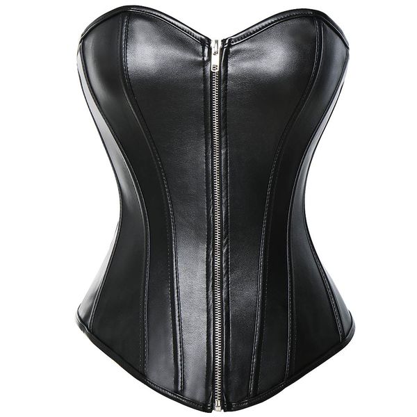 pvc faux leather overbust corset bustier s-6xl plus size women front zipper corset push up bra red black lc5223, Black;white
pvc faux leather overbust corset bustier s-6xl plus size women front zipper corset push up bra red black lc5223, Black;white