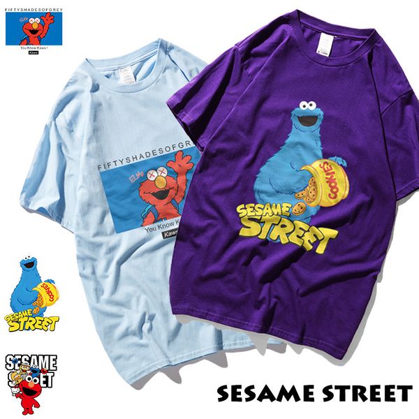 ete sesame street kaws совместно tide бренд t pity chic легкий полный хлопок любителей уличной летней одежды с коротким рукавом, White;black
ete sesame street kaws совместно tide бренд t pity chic легкий полный хлопок любителей уличной летней одежды с коротким рукавом, White;black