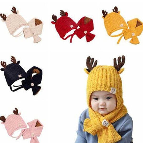 christmas baby knitted beanie child milu deer horn hat add wool scarf 2 pieces kids outdoor candy color winter warm scarf hat wy234q-2, Blue;gray
christmas baby knitted beanie child milu deer horn hat add wool scarf 2 pieces kids outdoor candy color winter warm scarf hat wy234q-2, Blue;gray