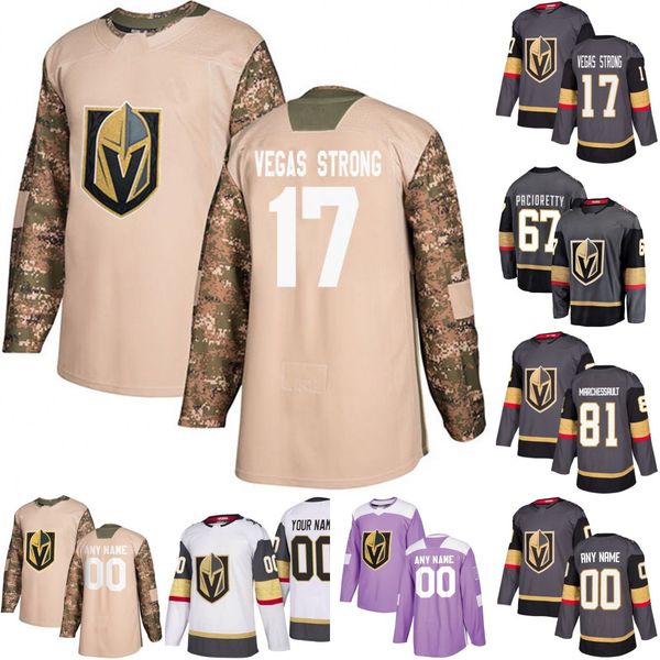 Mens Vegas Golden Knights 71 William Karlsson 19 Reilly Smith 75 Ryan Reaves 29 Marc-Andre Fleury 21 Cody Eakin Hockey Jerseys S-3XL