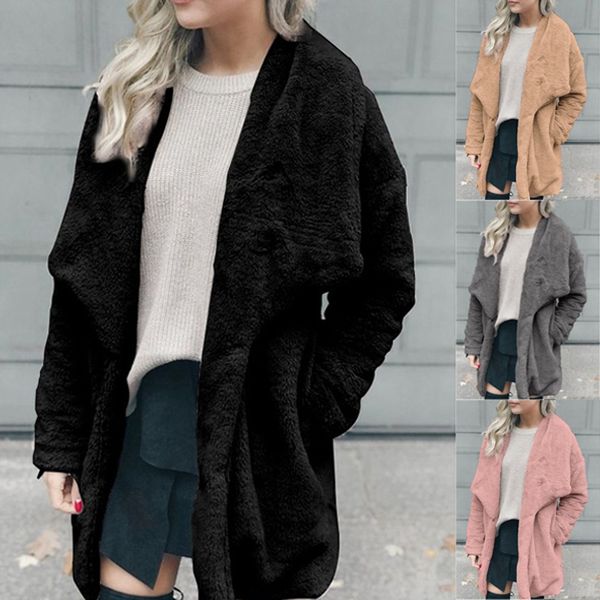 blouse 2019fashionwomen's casual jacket winter warm outwear plush lady pocket long outercoat for womens and blouses, Black
blouse 2019fashionwomen's casual jacket winter warm outwear plush lady pocket long outercoat for womens and blouses, Black