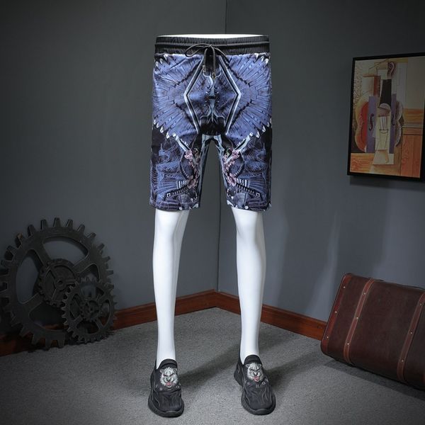 2019 summer men board shorts printed drawstring stretch male fashion, White;black
2019 summer men board shorts printed drawstring stretch male fashion, White;black